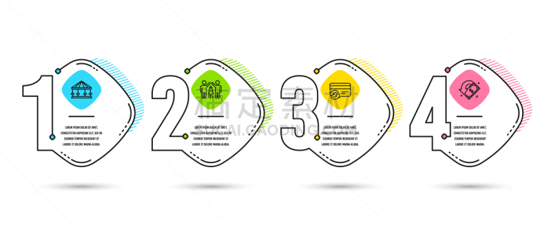 旋转类游乐,计算机图标,卡片,新创企业,信息图表,商务,精神振作,人,合伙