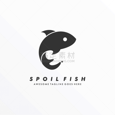 鱼类,高雅,矢量,绘画插图,背景分离,简单,小的,动物,想法,河流