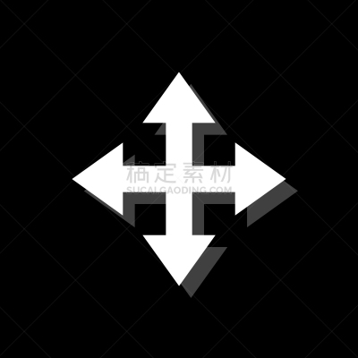 图标,四个物体,箭头符号,平坦的,分离着色,创造力,理论设计标签,商务,准确