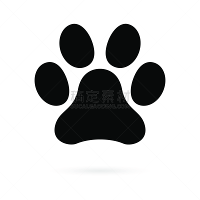 动物,宠物,狗,爪子,符号,野生猫科动物,疤,白色背景,分离着色,计算机图标