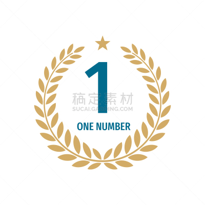 品牌名称,证章,月桂花冠,数字1,商务,运动,模板,设计