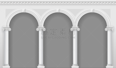白色,古董,拱廊,外立面,图像,巴洛克风格,文艺复兴,矢量,柱子,复古