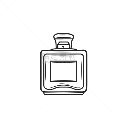 轮廓,图标,香水瓶,商务,华贵,复古风格,瓶子,品牌名称,绘画插图
