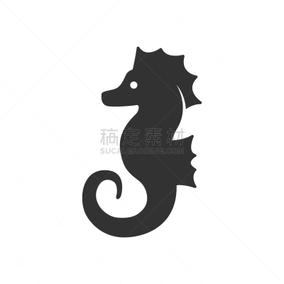 计算机图标,海马,无人,矢量,水族馆,符号,海洋生命,图像,方形画幅,绘画插图