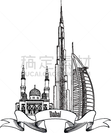 阿拉伯联合酋长国,迪拜,标签,旅行的人,城市,图标,亚洲,旅途,商务,传统