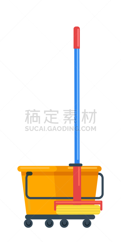 车轮,大桶,白色,拖把,室内地面,湿,专门技术,专业人员,一个物体,背景分离