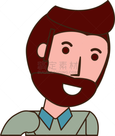 卡通,青年男人,可爱的,商务,人,男人,概念,肖像,图像