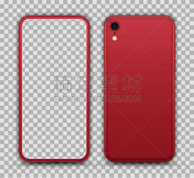 现代,矢量,电话机,绘画插图,智能手机,红色,空的,技术,图像,模板
