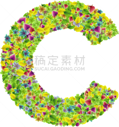 清新,叶子,植物园,多色的,字体,请柬,字母,多样,信函,问候