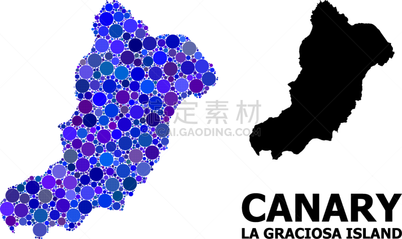 La Graciosa,圆形,蓝色,岛,镶嵌图案,球体,一个物体,几何形状,顺化