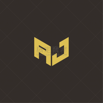 aj logo letter initial logo designs template with