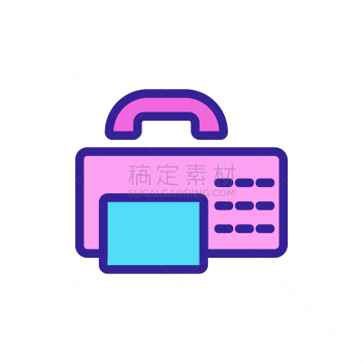 绘画插图,符号,传真机,矢量,计算机图标,分离着色,轮廓线画,传媒,商务,技术