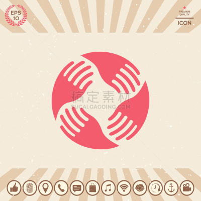 teamwork hands logo human connection