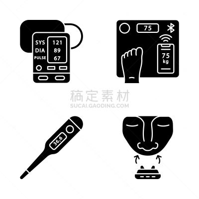 符号,健康保健,计算机图标,数字化显示,脉搏图,背景分离,药,温度,技术,秤