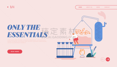 绘画插图,矢量,设备用品,材料,女人,芳香疗法,穿衣服,戒童,工业,着陆