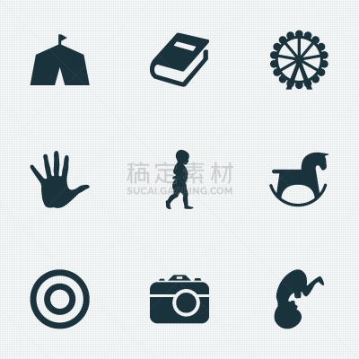 计算机图标,儿童,策略,图像,公园,赛会场所,矢量,动物胎儿,相伴,教育