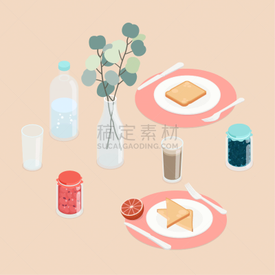 早餐,背景分离,碳酸饮料,简单,卡布奇诺咖啡,蓝莓,现代,餐具,布置,烹调