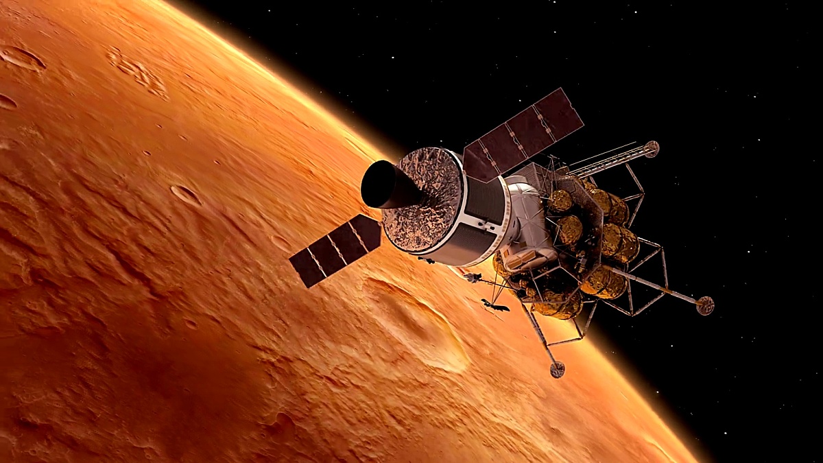 环绕火星运行的行星际空间站