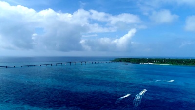 日本冲绳美丽的海景