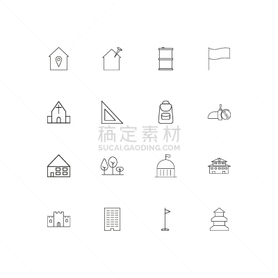 直的,建筑业,计算机图标,建筑体,房屋,三角板,豪宅,矢量,树