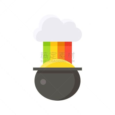 圣帕特里克堂区,金罐,矢量,家庭,彩虹,白昼,娱乐活动,圣帕特里克节,图像,无人