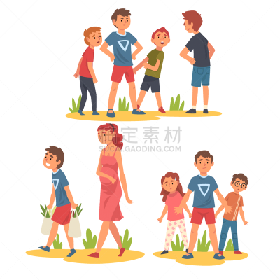 勇气,儿童,矢量,绘画插图,礼节,小的,怀孕,防守,协助,运送