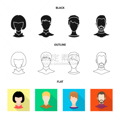 标志,专业人员,分离着色,假发,男人,肖像,图像,络腮胡子,摄影,收集