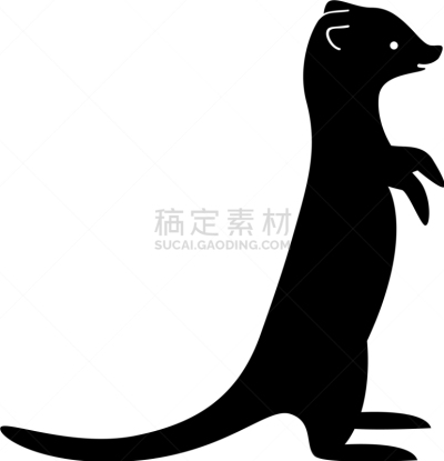 海岛猫鼬,黑色,可爱的,野生动物,哺乳纲,动物,品牌名称,阴影,剪影,站