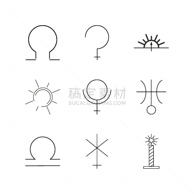 轮廓,直的,图标集,计算机图标,天王星,蜡烛,矢量,斯尔瑞兹,图像,标志