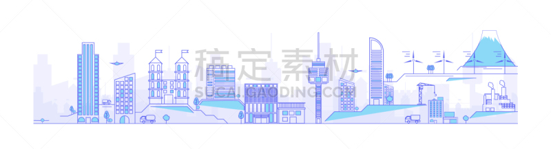 现代,都市风景,分界线,细的,商务,物联网,公园,建筑业,植物,剪影