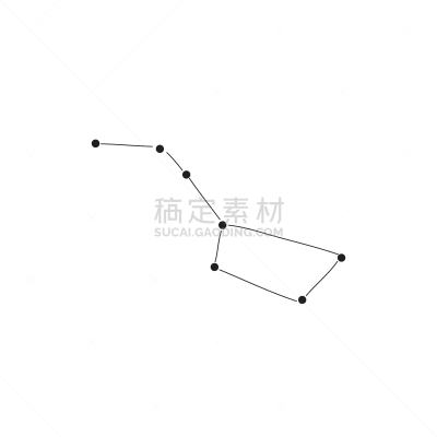 绘画插图,星座,乱画,大熊座,星系,动物手,矢量,可爱的,灵性