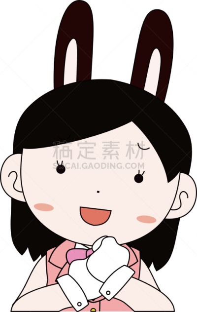 半身像,女孩,兔耳朵,水手服,可爱的,休闲游戏,宅男,惊骇,一个人,引座员