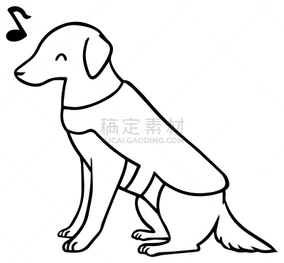 狗,矢量,绘画插图,家庭护理,助听器,背景分离,哺乳纲,导盲犬,动物,能力缺陷者