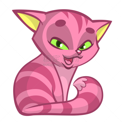 幽默,卡通,可爱的,矢量,绘画插图,猫,曼彻堪猫,沙尔特勒猫,从容态度,坐