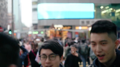 香港人潮，斑马线