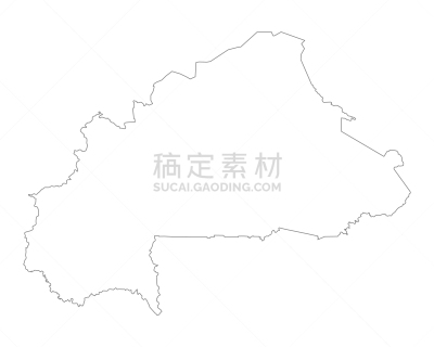 布基纳法索,白色,分离着色,矢量,图像