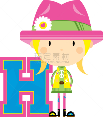 嬉皮士,英文字母H,可爱的,人,图像,英格兰,知识,爱,教育
