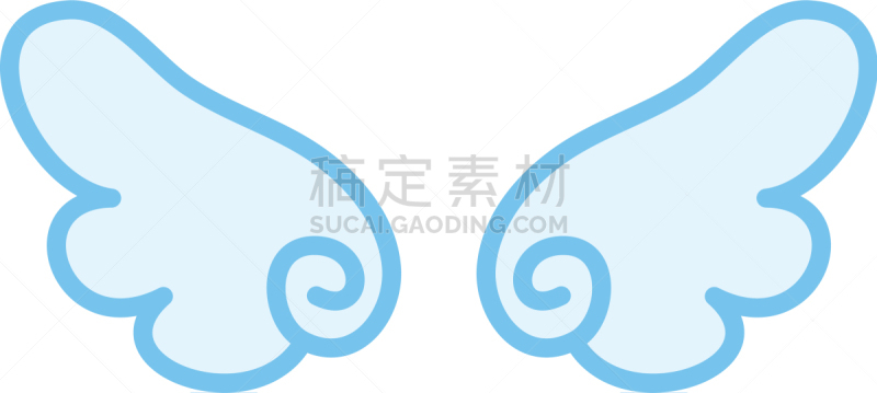 可爱的,翅膀,可爱,图像,矢量
