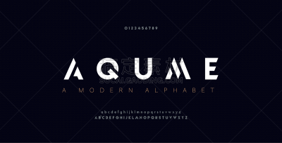 abstract digital modern alphabet fonts typography