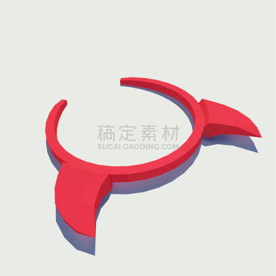 恶魔,绘画插图,矢量,圆形,可爱的,发饰,背景分离,冠状头饰