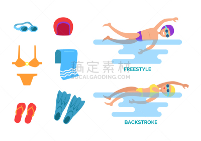 专门技术,泳装,女人,动作,水下,仰泳,布置,练习