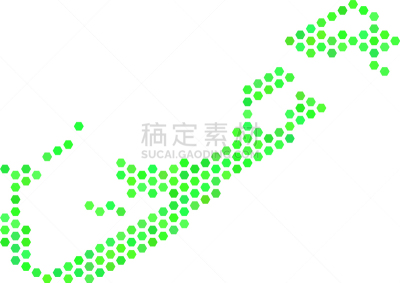 六边形,百慕大,绿色,自然地理,斑点,点状,概念,矢量