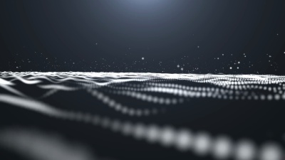 未来数字景观波的 分辨率业务、科学和技术的抽象背景