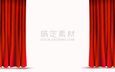 窗帘,分离着色,红色天鹅绒,白色背景,事件,名声,戏剧表演,纺织品,华贵,会堂
