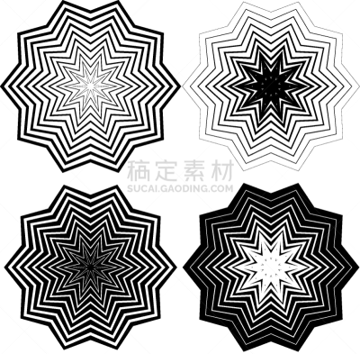 运动模糊,抽象,单色调,白色,不规则的,几何形状,多样,同心,布置