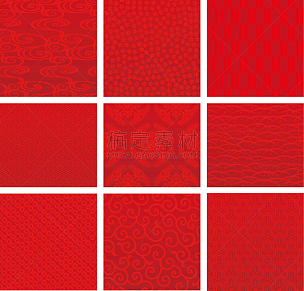 传统,红色,式样,春节,和服,对称,复古风格,古董,四方连续纹样,中国