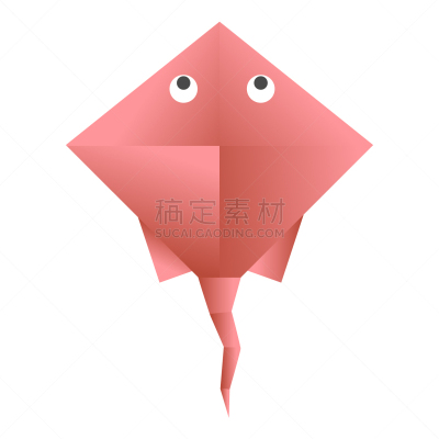 红色,小雕像,纸,鳐,分离着色,白色,创造力,自然,传统,折纸工艺