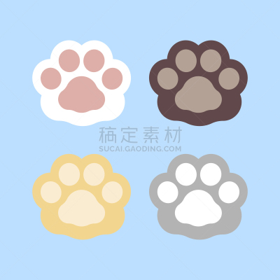 爪子,脚印,宠物,可爱的,狗,野生猫科动物,动物,背景分离,布置,收集