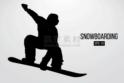 滑雪板,分离着色,人,男人,男孩,女孩,户外,季节,剪影,跳