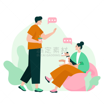 男人,友谊,说话,女人,第一名,两个人,小的,说话,做